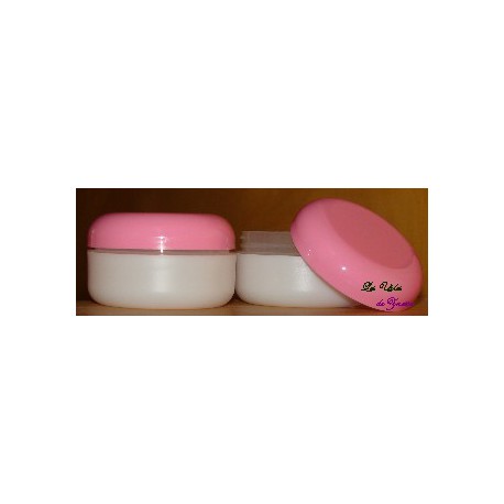 Pot givré profil bas 60 ml /cap dome rose foncé